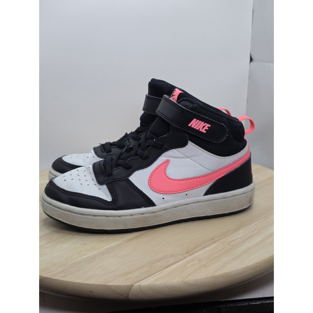 Youth Size 2Y - Nike Court Borough Mid 2 Black Pink Sunset Pulse CD7783-005 Girl